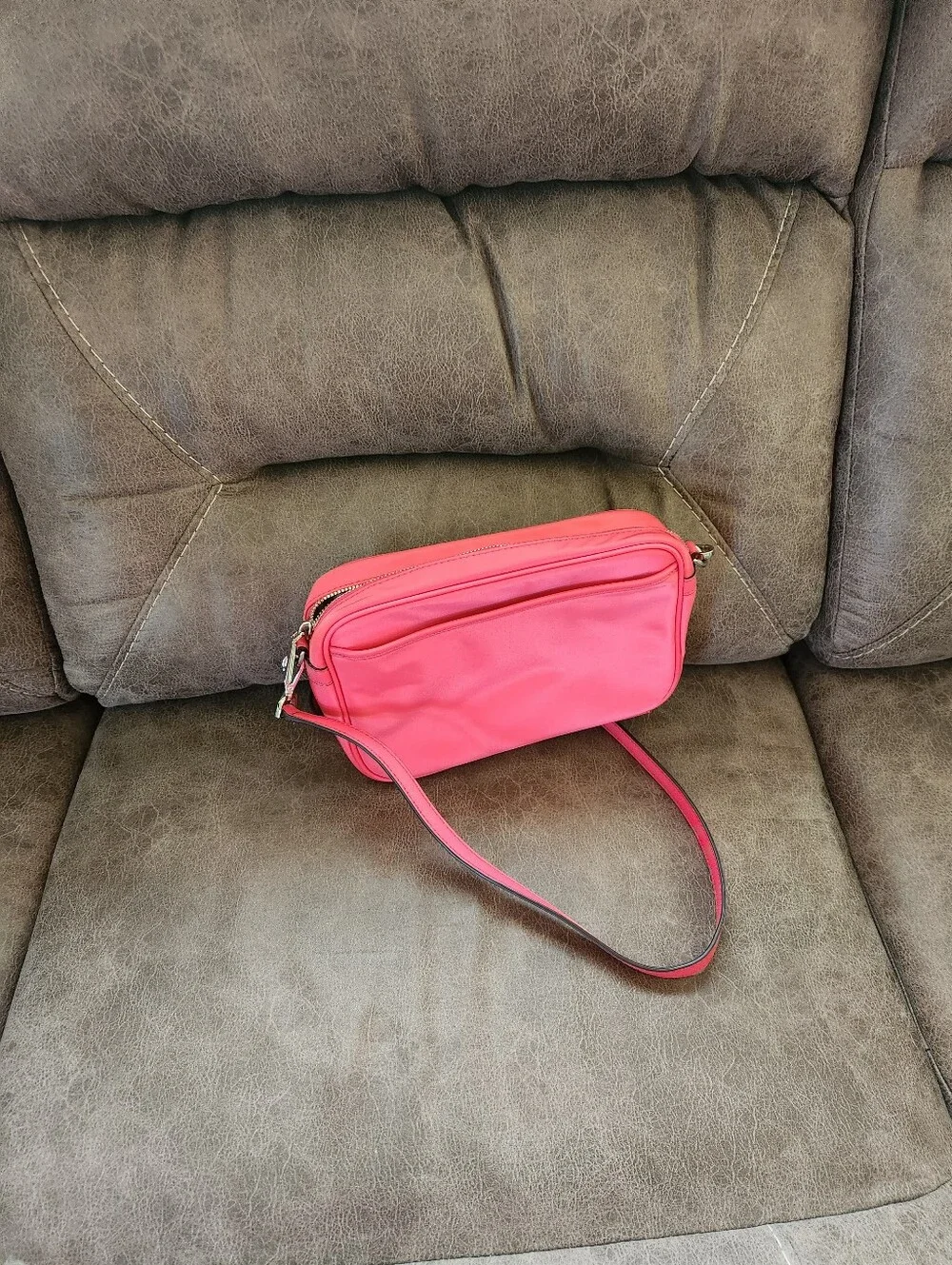 Michael Kors Hot Pink Leather Crossbody Camera Bag